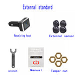 Tire Pressure Monitoring System TPMS Display Wireless Four-Wheel Independent Display Tire Pressure Monitor Tire Pressure Detector