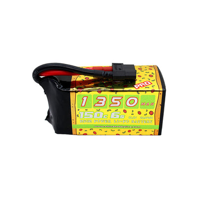 LinkMejor Pizza Series 22.2V 1350mAh 6S 150C Lipo Battery with XT60 Plug for RC Drone