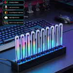 Music Sync Spectrum Light Bar 240 RGB LEDs 14 Color Modes 8 Visualizer Effects USB-C 5V 2A Sound Reactive Ambient Lighting Night Light Adjustable Brightness Desktop Gaming Decor