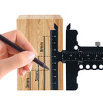 Premium Sliding Marking Gauge Aluminum Alloy Scribing Measuring Tool with Precision Depth Gauge And T-Square Ruler