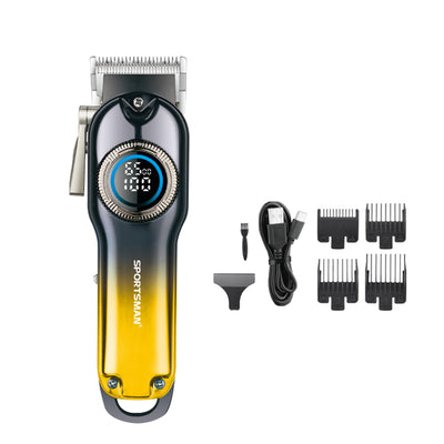 LinkMejor Professional Electric Hair Clipper LCD Display 1500mAh USB Rechargeable Salon Electric Hair Trimmer