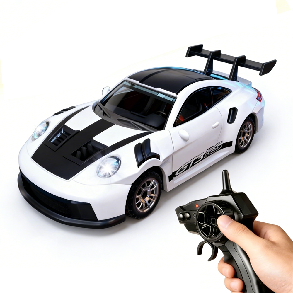 LinkMejor D43-01Q RTR 1/64 2.4G 4WD Mini Drift RC Car Sports Alloy Body Shell LED Light High Speed On-Road Micro Racing Remote Control Vehicles Models Desktop Ornaments Toys