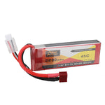 LinkMejor 7.4V 2200mAh 45C 2S LiPo Battery T Plug for Wltoys 124016 124017 RC Car