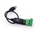 Peacefair USB to RS485 Converter Waterproof Stainless Steel Serial Adapter Cable Supports 115200 Baud Rate for WIN10/7/XP Industrial Instruments STC MCU