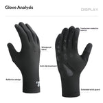 WEST BIKING Winter Touchscreen Fleece Thermal Cycling Gloves Windproof Non Slip Soft Comfy Extended Wristband Bike Gloves