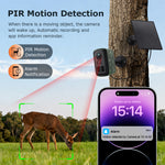 3MP Solar Security Camera Camouflage Color Night Vision PIR Motion Detections 2-Way Audio  IP66 Waterproof Wireless Outdoor Indoor Surveillance CCTV Cameras