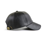 Collrown Fashion Baseball Cap Outdoor Men's Adjustable PU Leather Hat Letters Embossed Casual Hats Women Unisex Sport Sun Visor Hat