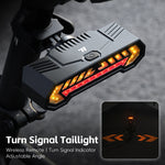 WEST BIKING Bicycle Projection Turn Signal Taillight Wireless Remote Waterproof Type-C Charging Warning Bike Rear Light for Night Riding Safety