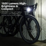 WEST BIKING 1600LM Bike Headlight High-Brightness Cycling Frontlight with Wireless Remote Control IPX6 Waterproof Type-C Rechargeable Bicycle Lamp
