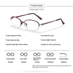 Anti-blue light HD Half Frame Reading Glasses Lightweight Comfy Elegant Women's Presbyopia Glasses