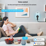 OT50 Tuya Smart WiFi GaN Fast Charger EU Socket 65W PD Charging 2 Type-C+USB-A Ports APP Remote Push Timing Function Voice Control with Alexa Google Assistant