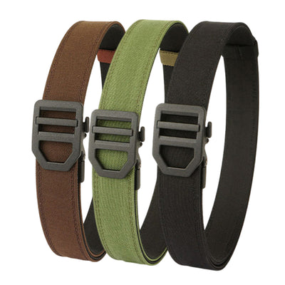 120cm Men's Tactical Nylon Belt Shooting Training Holster Simple Automatic Buckle Pant Waistband for Outdoor Leisure Sports Work