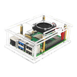 Acrylic Protective Shell Cooling Fan Aluminum Heat Sink Pure Copper for Raspberry Pi 5 Development Board