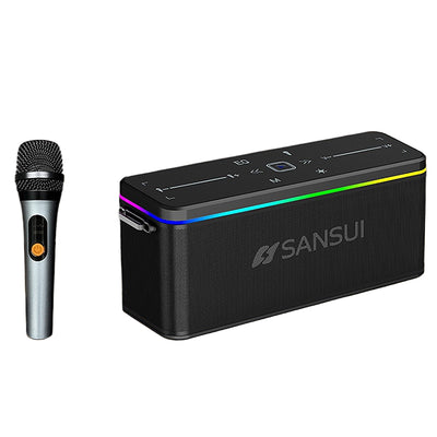 LinkMejor G003 Speaker bluetooth Speakers with Microphone 98mm*2 58mm*2 Drivers DSP Chip RGB Lighting TWS IPX6 Waterproof Hands-free Call Support TF Card USB AUX Outdoors Portable Speaker