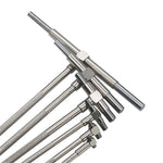 6PCS Telescopic Precision Gauge Set 8-150 mm Internal T Bore Hole Gauge Set Plated Square Head Telescopic Gauge Micrometer Measuring Tools