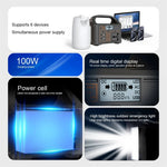LinkMejor JSD012 100W Portable Power Station 76 8Wh LiFePO4 Battery 220V 24000mAh EU Plug Solar Generator for Camping Outdoor Emergency Backup Power Supply