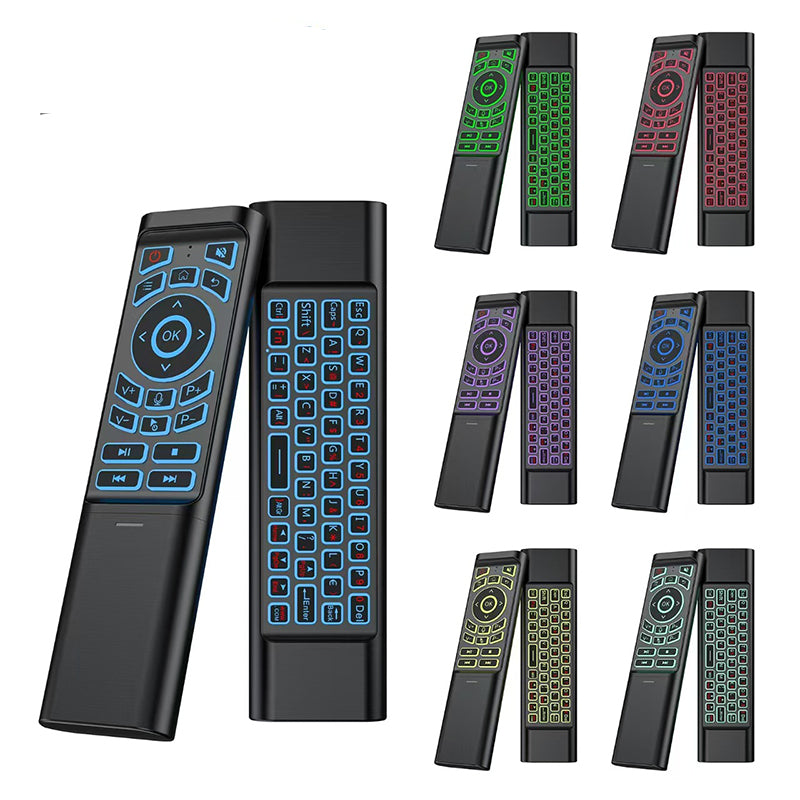 M3 66-keys Wireless bluetooth Remote Control Intelligent Luminous Voice Remote Control 6-Axis Gryo Air Mouse