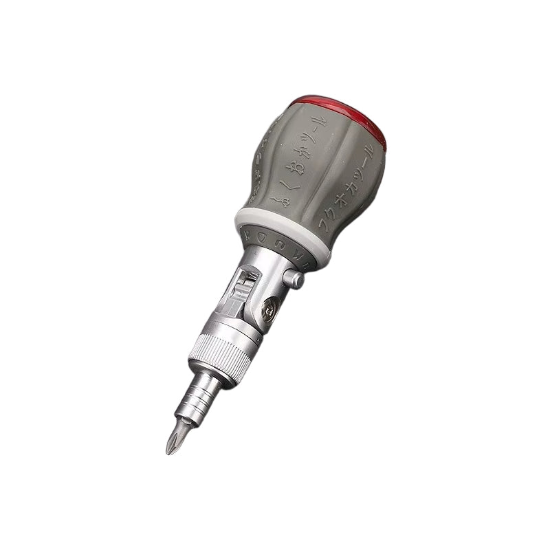 Multifunctional Ratchet Screwdriver Set 8 in 1 Adjustable Angle CR V Steel Bits Quick Release Lightweight Compact Maintenance Tool