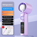 Tevorex High-Speed Handheld Cooling Fan 1-199 Adjustable Gear Violent Turbo Fan Digital Display Screen Desktop 4000mAh Portable Small Fan