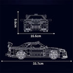 Mould King 10113 Technical Car Toys The MOC Skyline R34 Sport Car Model Building Block Assembly Kit 1471PCS Brick Set Kids Boys Birthday Gift
