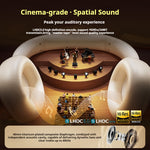 LinkMejor Evo Space bluetooth Headphone Gaming Headset ANC -45dB Depth Active Noise Canelling DNN Call Noise Reduction 40mm Titanium-plated Composite Diaphragm Hi-Res LHDC5.0 Audio 93H Playback Support Wired Connection Headphones with Mic