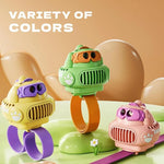 Dinosaur Projection Watch Fan Mini Portable Cartoon Handheld Fan USB Rechargeable Cooler Fan