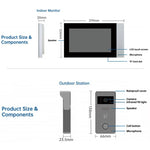 TD-D2ICR36W Tuya 1080P 2-Wire Analog IP Video Intercom Kit 7 inch Color Touch Screen Wireless Wifi Doorbell RFID Access Control System EU Plug
