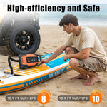 20PSI Electric SUP Air Pump 120W High Pressure Portable Air Inflator Deflator Quick Inflation with Auto-Off 12V DC for Stand Up Paddle Boards Boats Car Tires