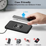 15W Car Wireless Charger Fast Wireless Car Charger Silicone Pad Stand for Smart Phones for iPhone 16 16 Pro 15 14 13 for Huawei Pura X for Xiaomi 15 Ultra for Samsung Galaxy S25 Ultra