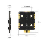 20*20mm LinkMejor Borg 5S Flight Controller 5V 12V BEC with 60A 60RS 4-8S ESC Stack Built-in ELRS 2.4GHz Receiver for RC FPV Racing Drone