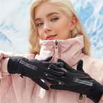 LinkMejor Winter Gloves for Women Fleece-Lined Windproof Warm Touchscreen-Compatible Anti-Slip Cycling Gloves for Skiing Hiking Outdoor Sports