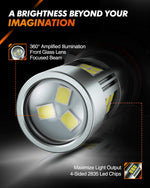 LinkMejor F1 Pair 4W 380LM Car LED Headlight Blubs 6000K Cool White IP67 Waterproof LED Fog Light Bulbs