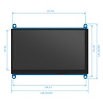 7Inch IPS/TN AIDA64 LCD Display mini pc Touch HDMI Module 1024 x 600 for Raspberry Pi 3 Pi4 PC Monitor Moniteur Orange pi
