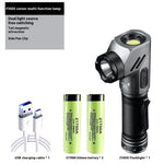 Bikight 1500 Lumens L-shape 21700 LED Flashlight 90° Swivel Emergency Magnetic Work Lamp 21700 Rechargeable Flash Light Outdoor Tactical Corner Light LED Torch