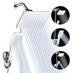 5Pcs/Set Rainfall Shower Head Combo High Pressure Dual Shower Head Handheld Bath Shower Set 10 Inch