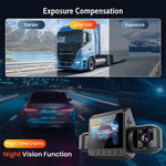 4 Channel Car Dash Camera 2 inch Screen 1080P Infrared Night Vision 360 Wide Angle Parking Monitor Loop Recording