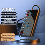 Car Inverter & Charger  12V to 110V/220V Power Converter with Digital Display Car Inverter Charger 12V24V To 110V220V Power Converter Type-C Mobile Phone Fast Charging