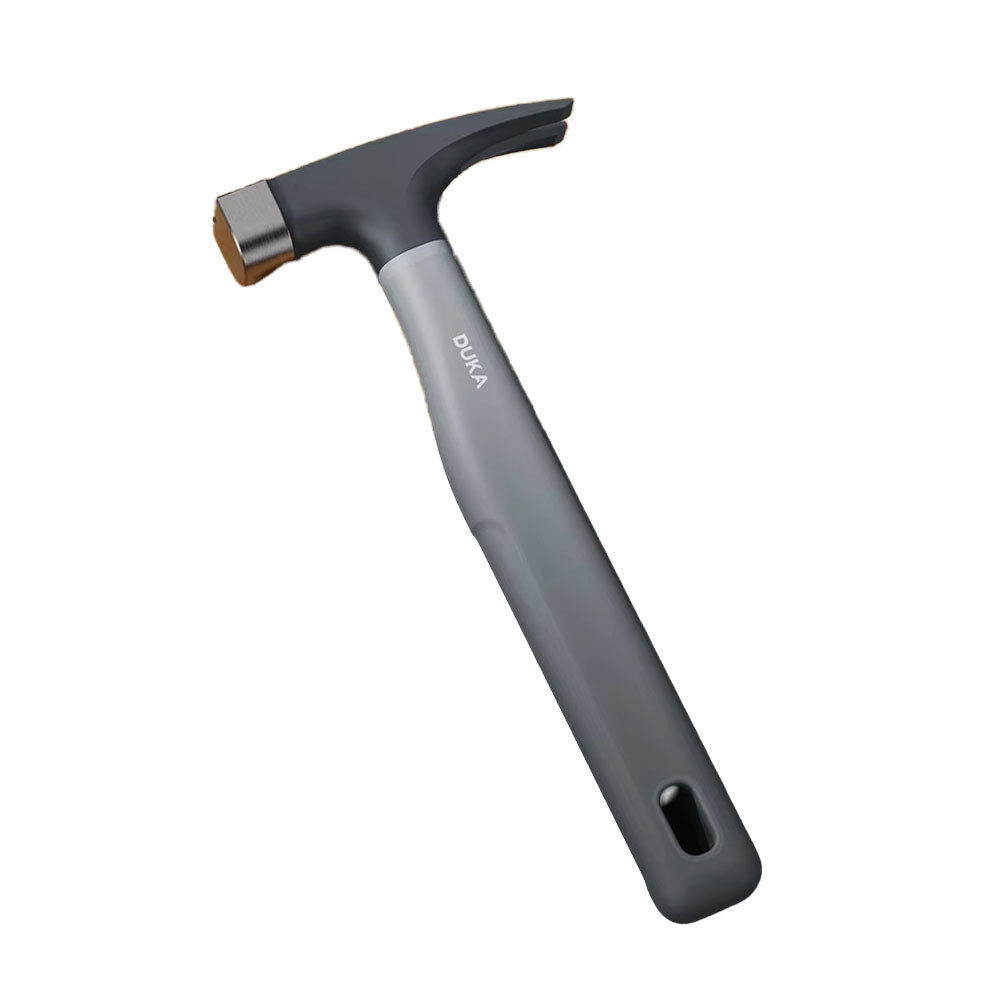 LinkMejor H1 Multifunctional Claw Hammer 8 OZ High Carbon Steel Forged Shockproof Anti Skid Rubber Handle Compact Woodworking Tool Nail Pulling Driving
