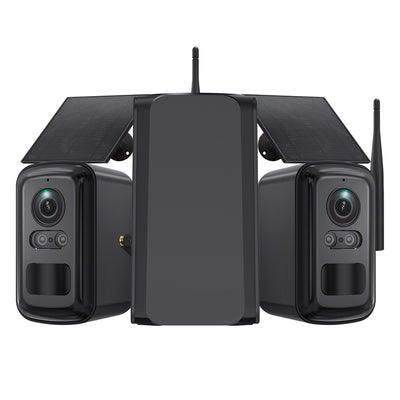LinkMejor Solar WiFi Camera 2/4 Cameras Kit 3MP PIR Motion Detect Two Way Audio Night Vision IP66 Waterproof Wireless Outdoor Security Cameras