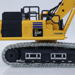 YI GONG 520 1/50 2.4G Full-Channel RC Car Screw Rod Excavator Alloy Bucket Track Simulation Engineering Electric Lifting Remote Control Construction Light Sound Vehicles Models Kids Children Toys