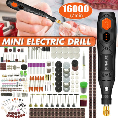 LinkMejor Cordless Rotary Tool Kit Woodworking Engraving Pen DIY For Jewelry Metal Glass Mini Wireless Drill With Dremel Accessories