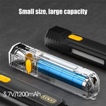 Multi Light Source 250LM Portable LED Flashlight with Side Light USB Rechargeable Strong Light Outdoor Portable LED Torch Maintenance Light for Camping Outdoors Home Emergency