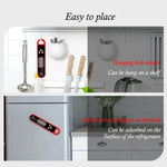 Digital Meat Thermometer Foldable Probe Fast Reading -50℃ to 300℃ Auto-Off LCD Display for Cooking BBQ Kitchen