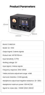 SA-90/SA-1000 Bluetooth Tube Amplifier 80W×2 Dual GE5654 Preamp NE5532 Audio HiFi Headphone Amplifier Optical Coaxial RCA U Disk MP3 WAV FLAC Adjustable Bass Treble Low Distortion