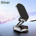 Universal Car Magnetic Mobile Phone Holder Metal Folding Car Mount Magnetic 360° Adjustable Rotating Phone Mount Height Adjustable Positioning Rotating