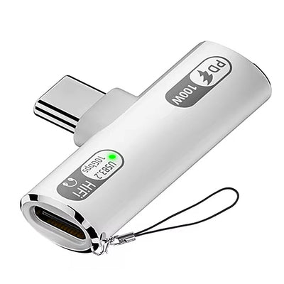 PD100W USB 3.2 Type C To Type C Adapter Fast Charging Type-C Headphone Adapter USB-C Audio Connector for iPhone 15 16 17 for Samsung for Xiaomi