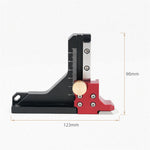 LinkMejor Aluminum Height Gauge 123x90mm Engraved Scale Precision Marking Tool Adjustable Mechanism Woodworking Engineering Accessories