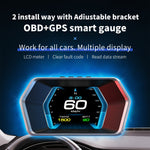 Weiying P17 Car Head Up Display HUD Smart Gauge GPS Beidou Dual Mode Positioning LCD Screen OBD scanner Digital Gauges for Universal Car