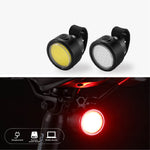 LinkMejor 100LM Mini Bike Headlight Taillight 200mAh Type-C Rechargeable 3 Modes Adjustable Warning Bicycle Light for MTB Night Riding Safety