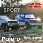 LinkMejor 1297S Newly Upgraded RTR 1/14 2.4G 4WD for Mitsubishi Pajeyo V24WG 1992 Sport RC Car Dual-Speed Mechanical Shifting Classis Off-Road SUV Climbing Truck LED Light Full Proportional Control Metal Gears CVD Straight Axle Vehicles Models Toys